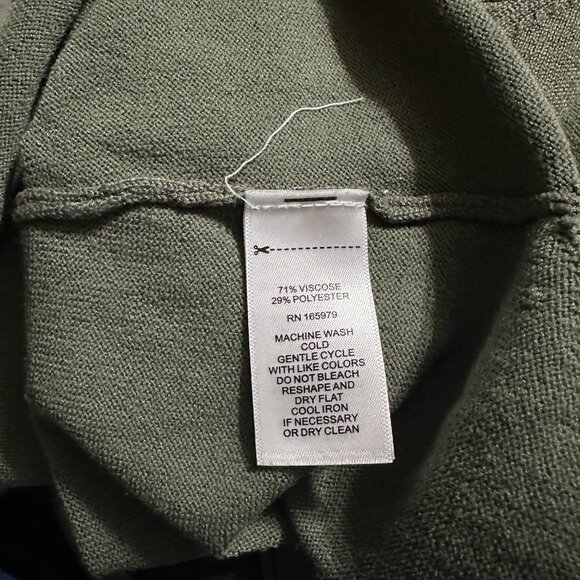 Melissa Paige Olive Green Button-Trim Sweater | Size XL - Picture 4 of 4